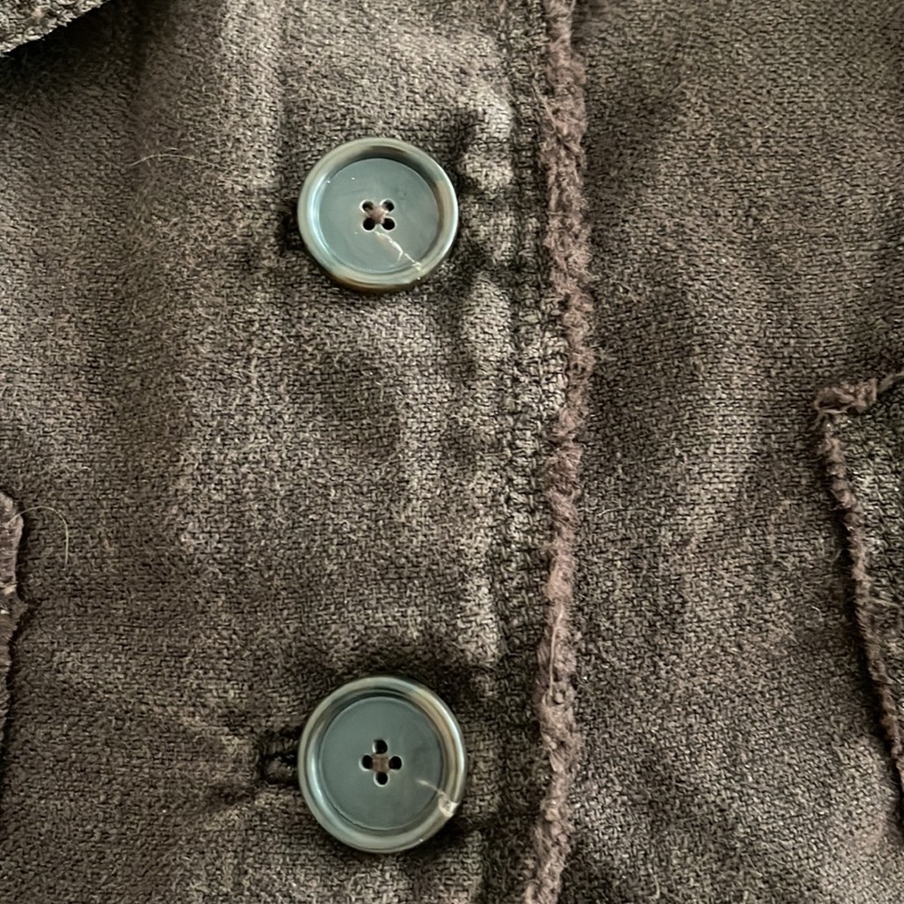 J. Crew 100% Linen Brown Distressed Jacket - Picture 10 of 12